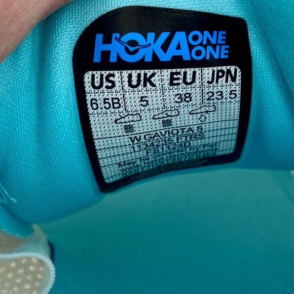 Hoka White and Cream Athletic Shoes - Picture 12 of 14